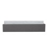 ECLIPSE Lit adulte 160x200 cm + Coffre de rangement - Tissu gris clair