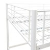 Lit mezzanine en métal - ELIOT - Blanc - 140 x 200 cm - Sommier inclu