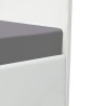 MARTIN Lit adulte 140 x 190 cm + coffre de rangement - Simili blanc -