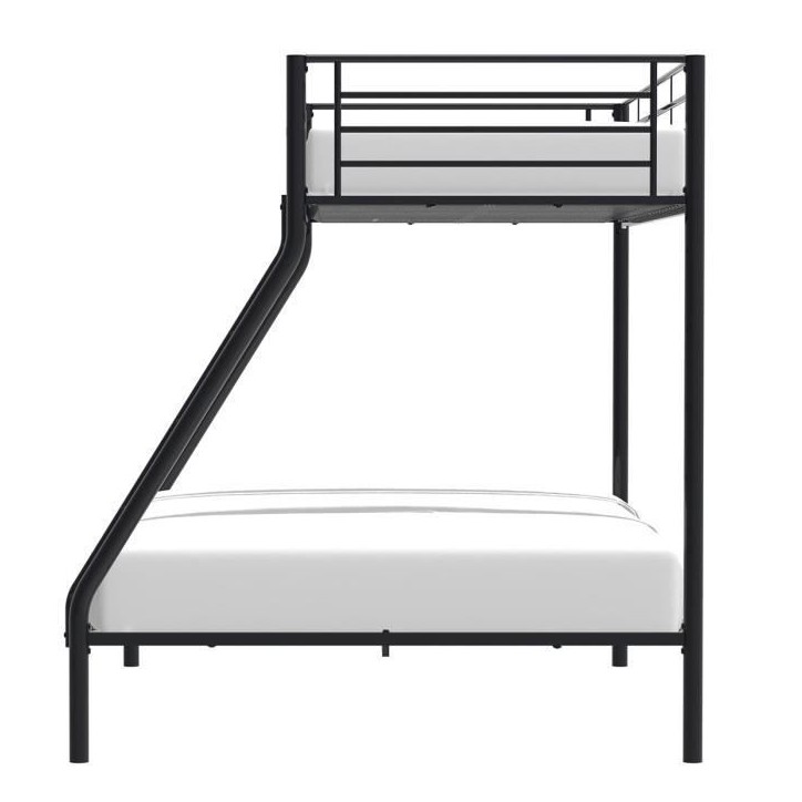 BRUCE Lits superposés 3 places - 90/140 x 190 cm - Noir- En métal - Sommiers inclus BRUCE Lits superposés 3 places - 90/140 x 190 cm - Noir- En métal - Sommiers inclus