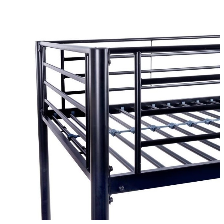 Lit mezzanine enfant ELIOT en métal noir 90x190cm avec sommier inclus Lit mezzanine enfant ELIOT en métal noir 90x190cm avec sommier inclus