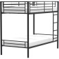 Lits superposés séparables 2 x 90 x 190 cm en métal - Noir - Sommiers inclus - ABBY Lits superposés séparables 2 x 90 x 190 cm en métal - Noir - Sommiers inclus - ABBY
