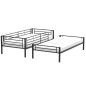 Lits superposés séparables 2 x 90 x 190 cm en métal - Noir - Sommiers inclus - ABBY Lits superposés séparables 2 x 90 x 190 cm en métal - Noir - Sommiers inclus - ABBY
