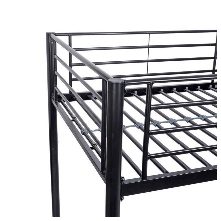 Lits superposés séparables 2 x 90 x 190 cm en métal - Noir - Sommiers inclus - ABBY Lits superposés séparables 2 x 90 x 190 cm en métal - Noir - Sommiers inclus - ABBY