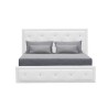 VIRGINIA Lit coffre adulte capitonné avec strass 160x200 cm - Simili