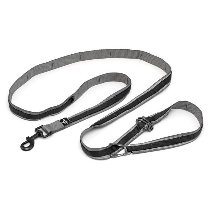 Laisse mains libres - KURGO - QUANTUM - 6 positions - 120 a 180 cm - Noir Laisse mains libres - KURGO - QUANTUM - 6 positions - 120 a 180 cm - Noir