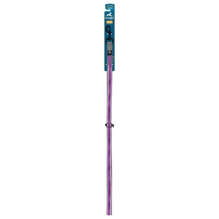 Laisse mains libres - KURGO - QUANTUM - 6 positions - 120 a 180 cm - Violet