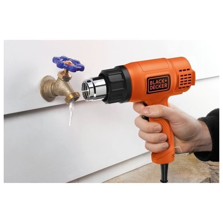 Décapeur thermique filaire - BLACK+DECKER - KX1650-QS - 1750W - 600°C max - 2 débit d'airs Décapeur thermique filaire - BLACK+DECKER - KX1650-QS - 1750W - 600°C max - 2 débit d'airs