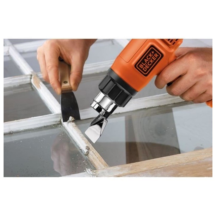 Décapeur thermique filaire - BLACK+DECKER - KX1650-QS - 1750W - 600°C max - 2 débit d'airs Décapeur thermique filaire - BLACK+DECKER - KX1650-QS - 1750W - 600°C max - 2 débit d'airs