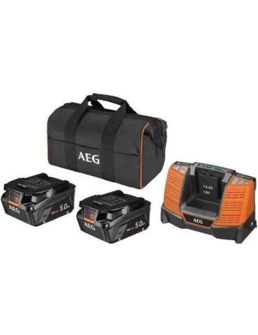 Pack chargeur et 2 batteries Pro lithium 18V 5,0 Ah HIGH DEMAND AEG POWERTOOLS