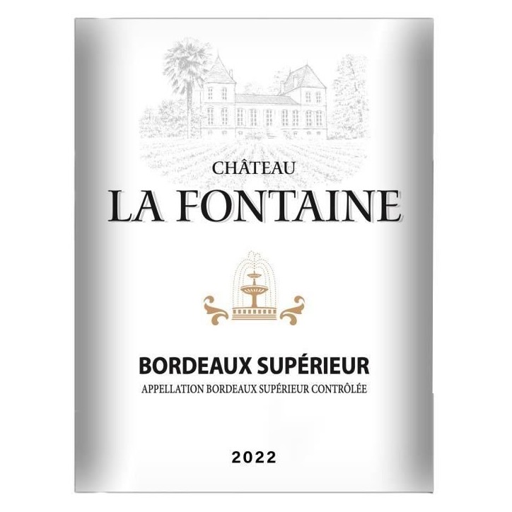 Château La Fontaine 2022 Bordeaux Supérieur - Vin rouge de Bordeaux - Bio