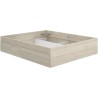 Structure de lit - LAGO - 140 x 190 cm - 4 tiroirs - Chene