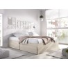 Structure de lit - LAGO - 140 x 190 cm - 4 tiroirs - Chene