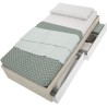 Structure de lit - LAGO - 2 tiroirs - 90 x 190 cm - Blanc / Chene