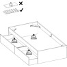 Structure de lit - LAGO - 2 tiroirs - 90 x 190 cm - Blanc / Chene