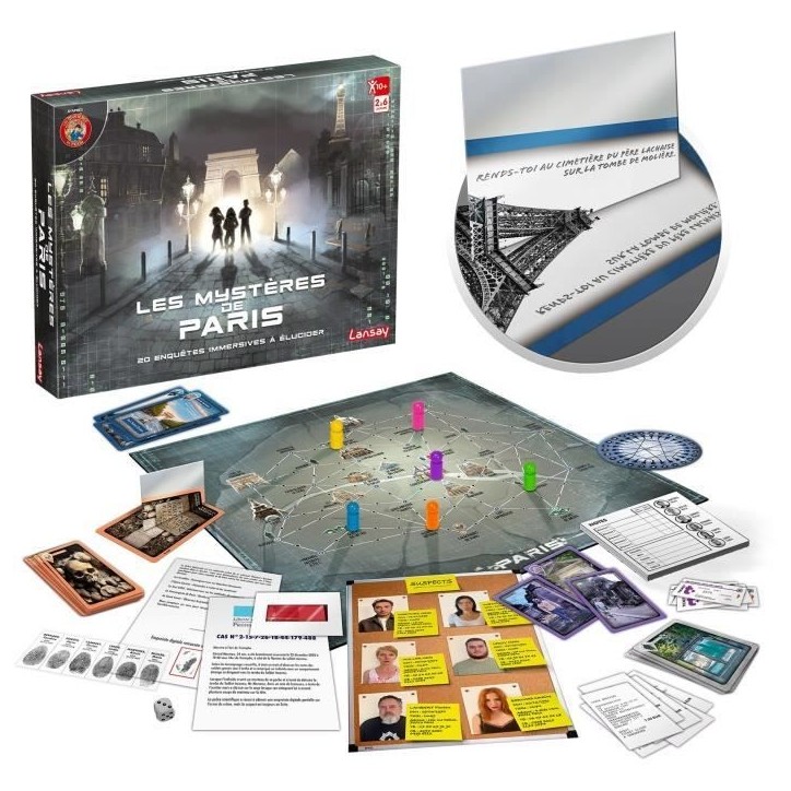 Jeu de société - LANSAY - 75145 - Les Mysteres De Paris 10+ Jeu de société - LANSAY - 75145 - Les Mysteres De Paris 10+