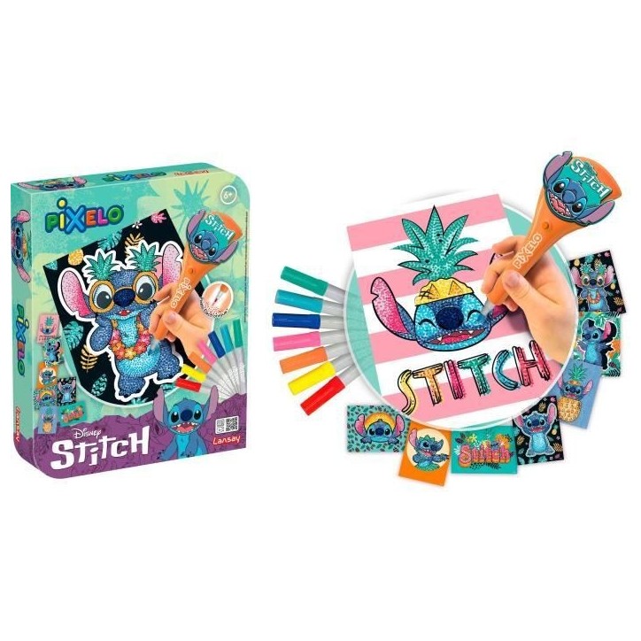 JOUET - LANSAY - Pixelo Stitch - 8 illustrations - Multicolor - Des 6 ans JOUET - LANSAY - Pixelo Stitch - 8 illustrations - Multicolor - Des 6 ans