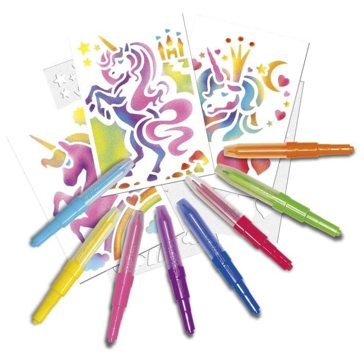 Set d'activités Chevaux Fantastiques - LANSAY - BLOPENS - Effet aérographe - a partir de 5 ans Set d'activités Chevaux Fantastiques - LANSAY - BLOPENS - Effet aérographe - a partir de 5 ans