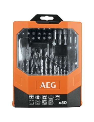 Coffret d'accessoires 50 pieces - AEG POWERTOOLS - AAKDD50 - Embouts de vissage et douilles - Métal