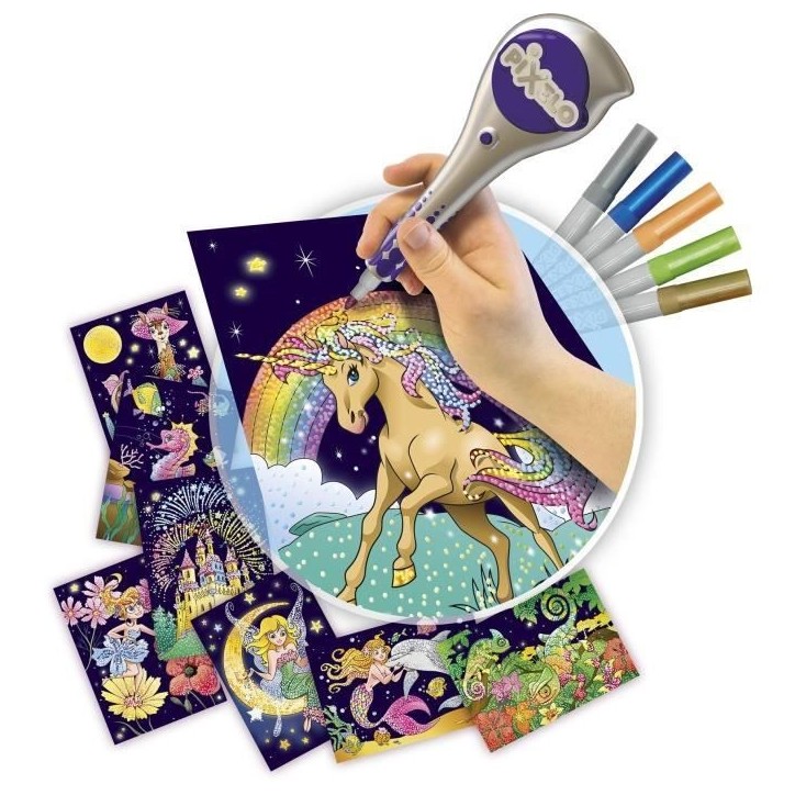 Stylo électronique Pixelo Metallic - LANSAY - Loisir Créatif - Motifs pointillés métalliques - Des 6 ans Stylo électronique Pixelo Metallic - LANSAY - Loisir Créatif - Motifs pointillés métalliques - Des 6 ans