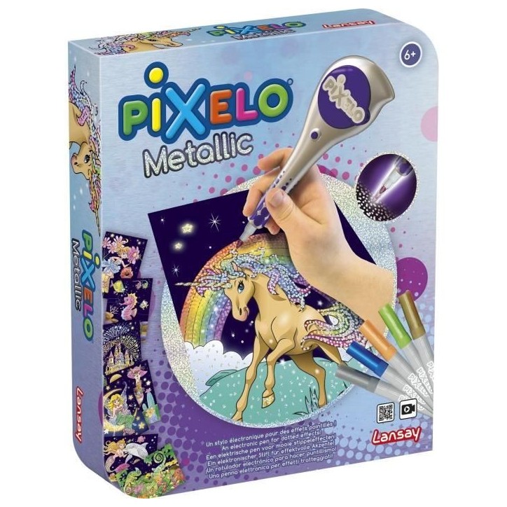 Stylo électronique Pixelo Metallic - LANSAY - Loisir Créatif - Motifs pointillés métalliques - Des 6 ans Stylo électronique Pixelo Metallic - LANSAY - Loisir Créatif - Motifs pointillés métalliques - Des 6 ans