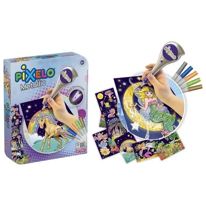 Stylo électronique Pixelo Metallic - LANSAY - Loisir Créatif - Motifs pointillés métalliques - Des 6 ans Stylo électronique Pixelo Metallic - LANSAY - Loisir Créatif - Motifs pointillés métalliques - Des 6 ans