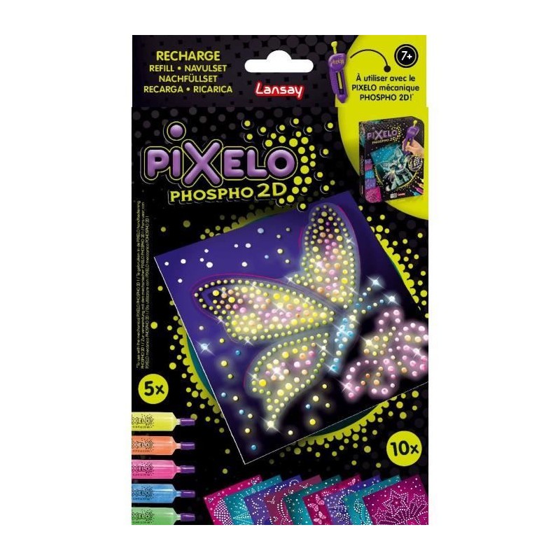 Recharge - LANSAY - Pixelo Phospho 2D - 10 illustrations phosphorescen Recharge - LANSAY - Pixelo Phospho 2D - 10 illustrations phosphorescen