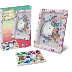 Kit loisir créatif - Licorne - Illustration avec sequins - Pour enfan