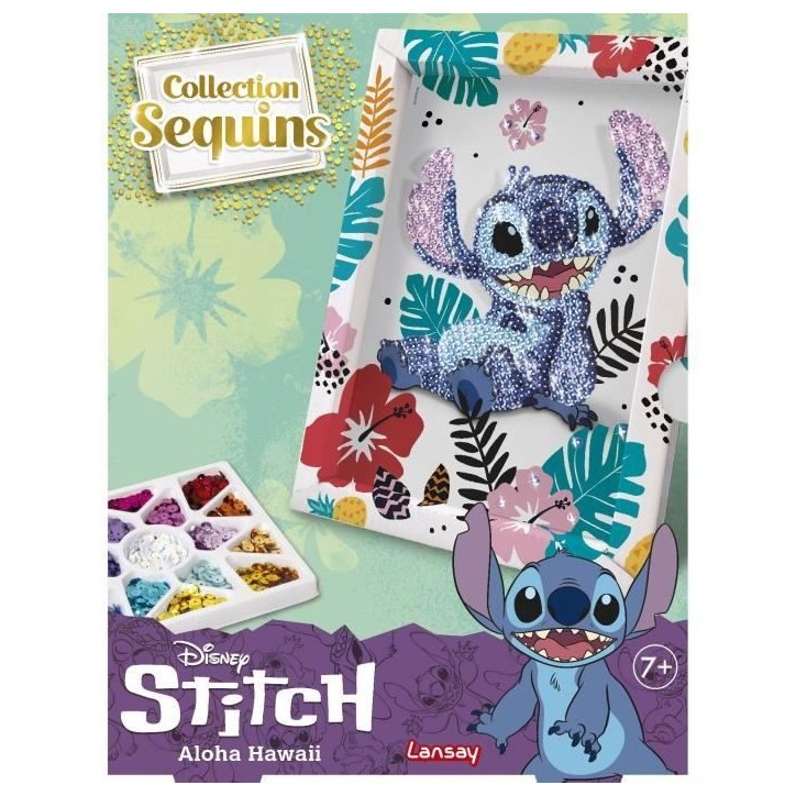 Collection sequins STITCH, Jeu de création, Set Disney Stitch, Des 7 ans, LANSAY Collection sequins STITCH, Jeu de création, Set Disney Stitch, Des 7 ans, LANSAY