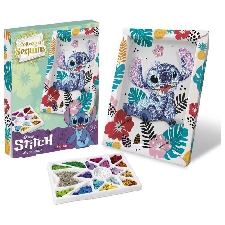 Collection sequins STITCH, Jeu de création, Set Disney Stitch, Des 7 ans, LANSAY Collection sequins STITCH, Jeu de création, Set Disney Stitch, Des 7 ans, LANSAY