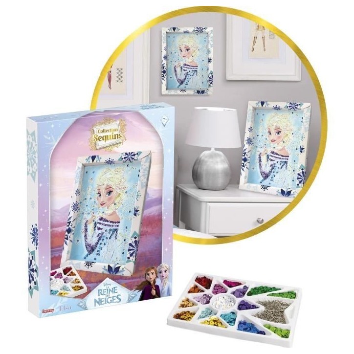 Jeu de création - LANSAY - Collection sequins - ELSA LA REINE DES NEIGES - Des 7 ans