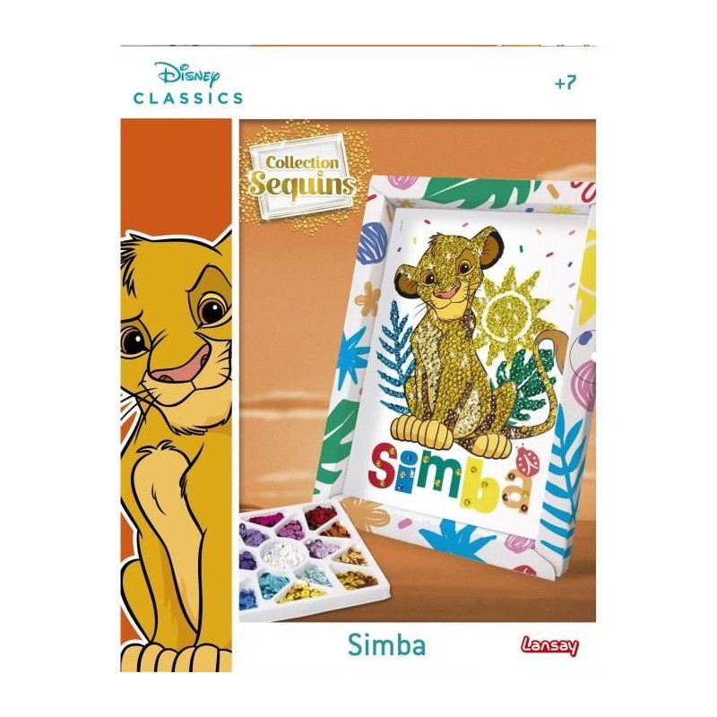 Jeu de création - LANSAY - Collection sequins - SIMBA LE ROI LION - D Jeu de création - LANSAY - Collection sequins - SIMBA LE ROI LION - D