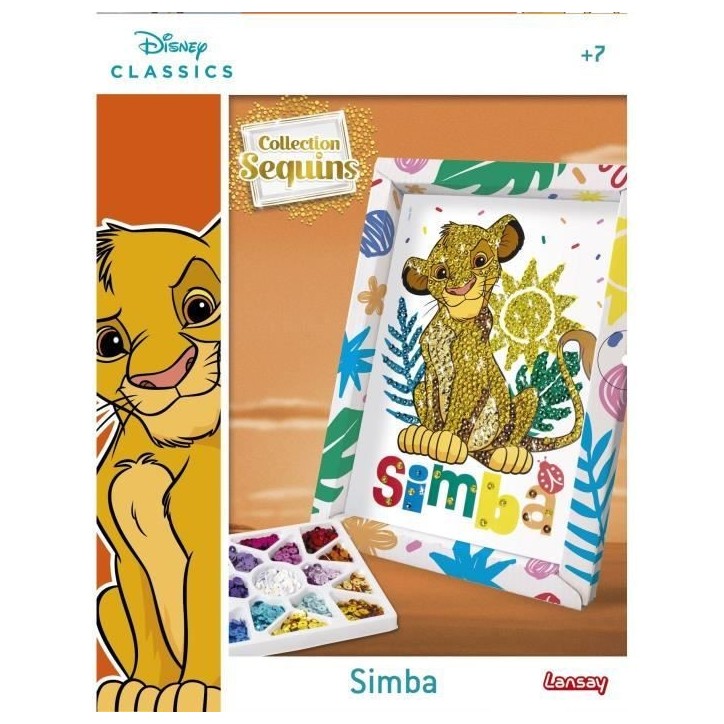 Jeu de création - LANSAY - Collection sequins - SIMBA LE ROI LION - Des 7 ans Jeu de création - LANSAY - Collection sequins - SIMBA LE ROI LION - Des 7 ans