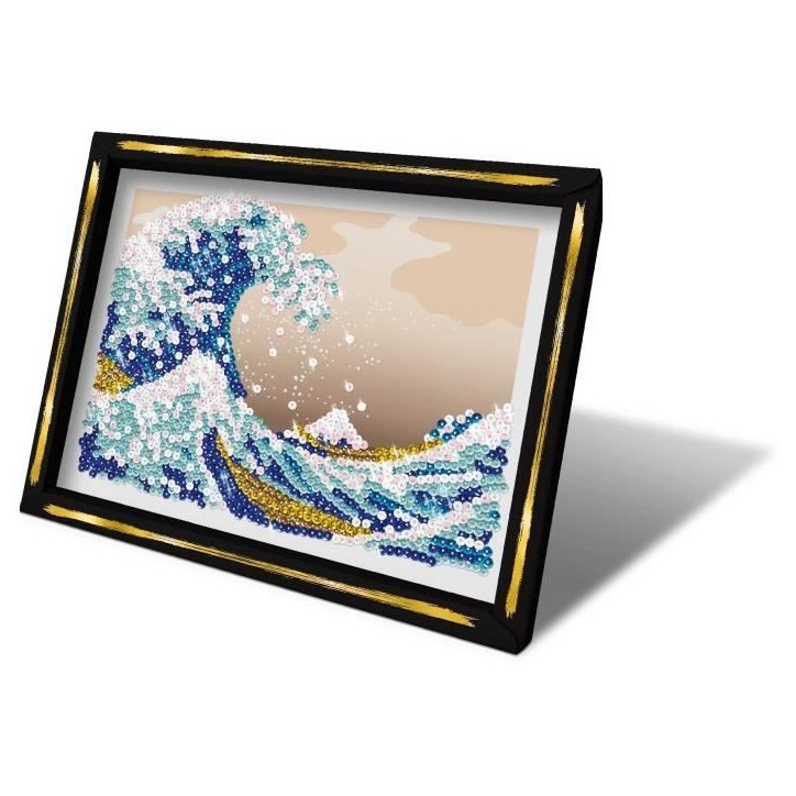 Kit loisir créatif - LANSAY - Collection Sequins - La Grande Vague - Hokusai - Des 14 ans