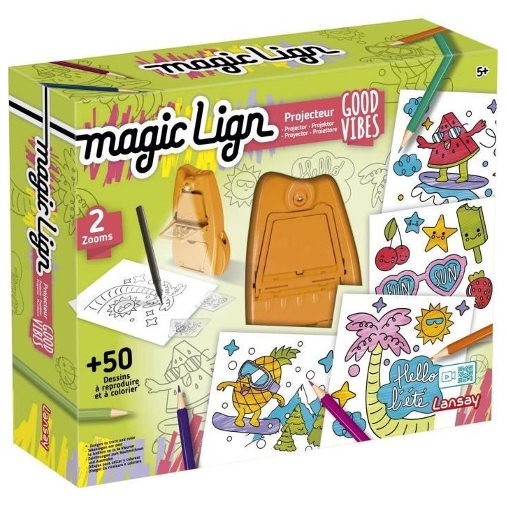 Magic Lign - LANSAY - Projecteur Good vibes - 50 illustrations - Des 5 ans Magic Lign - LANSAY - Projecteur Good vibes - 50 illustrations - Des 5 ans