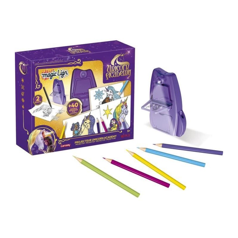 Magic Lign - LANSAY - Projecteur Unicorn Academy - 50 illustrations - Magic Lign - LANSAY - Projecteur Unicorn Academy - 50 illustrations -