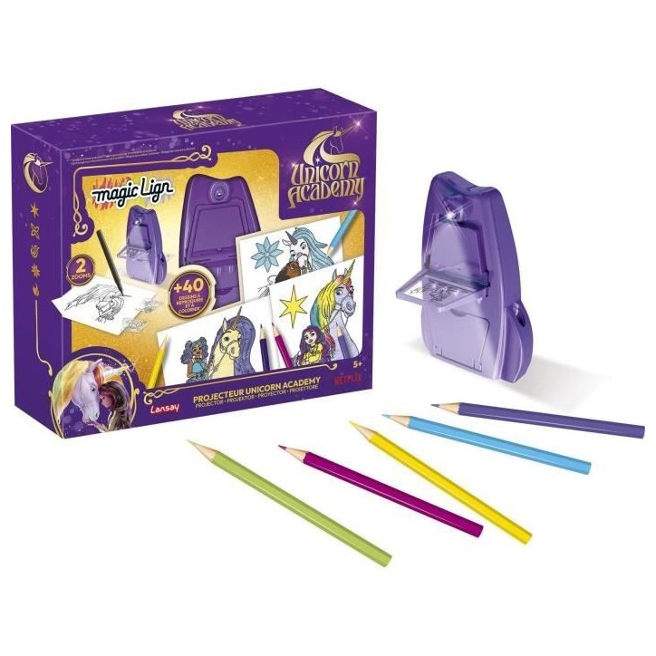 Magic Lign - LANSAY - Projecteur Unicorn Academy - 50 illustrations - Des 5 ans Magic Lign - LANSAY - Projecteur Unicorn Academy - 50 illustrations - Des 5 ans