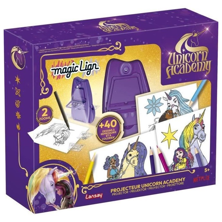 Magic Lign - LANSAY - Projecteur Unicorn Academy - 50 illustrations - Des 5 ans Magic Lign - LANSAY - Projecteur Unicorn Academy - 50 illustrations - Des 5 ans