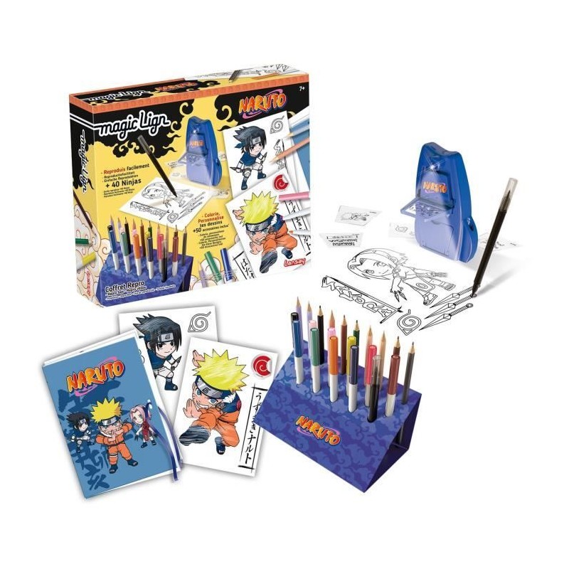 Magic Lign - LANSAY - Coffret Repro Naruto - 100 illustrations - Des 7