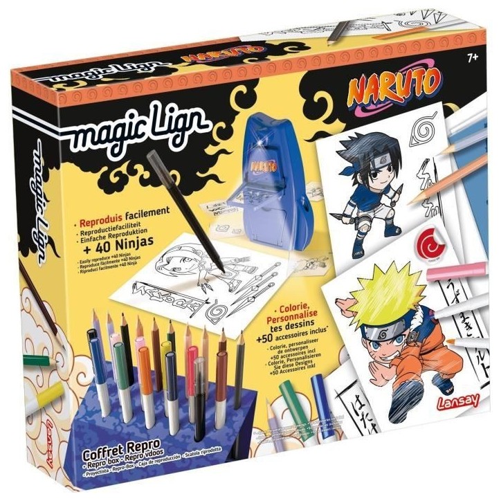 Magic Lign - LANSAY - Coffret Repro Naruto - 100 illustrations - Des 7 ans Magic Lign - LANSAY - Coffret Repro Naruto - 100 illustrations - Des 7 ans