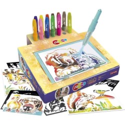 Jeu de coloriage - LANSAY - Blopens Animaux - 16 pochoirs - Lavable -