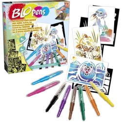 Set d'Activités Bébés Animaux - LANSAY BLOPENS - Pochoirs réutilis