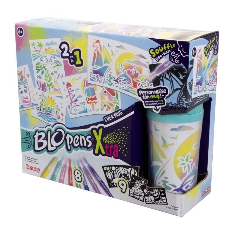 Blopens - LANSAY - Créa'mug - 9 pochoirs - 1 mug - Des 6 ans Blopens - LANSAY - Créa'mug - 9 pochoirs - 1 mug - Des 6 ans