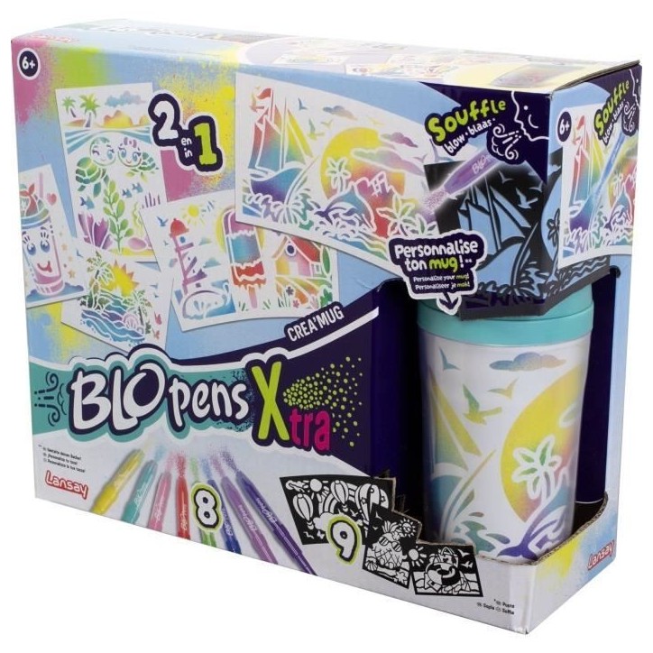 Blopens - LANSAY - Créa'mug - 9 pochoirs - 1 mug - Des 6 ans Blopens - LANSAY - Créa'mug - 9 pochoirs - 1 mug - Des 6 ans