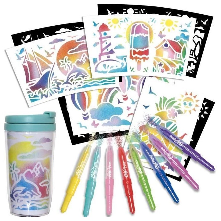 Blopens - LANSAY - Créa'mug - 9 pochoirs - 1 mug - Des 6 ans Blopens - LANSAY - Créa'mug - 9 pochoirs - 1 mug - Des 6 ans