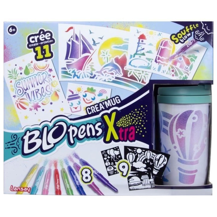 Blopens - LANSAY - Créa'mug - 9 pochoirs - 1 mug - Des 6 ans Blopens - LANSAY - Créa'mug - 9 pochoirs - 1 mug - Des 6 ans