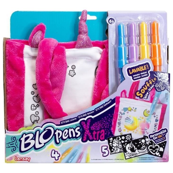 Blopens - LANSAY - Styl'bag - 5 pochoirs - 1 sac licorne - Des 6 ans Blopens - LANSAY - Styl'bag - 5 pochoirs - 1 sac licorne - Des 6 ans