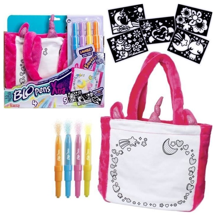 Blopens - LANSAY - Styl'bag - 5 pochoirs - 1 sac licorne - Des 6 ans Blopens - LANSAY - Styl'bag - 5 pochoirs - 1 sac licorne - Des 6 ans