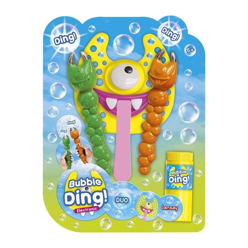Jeu bulles de savon - LANSAY - 25640 - Bulles Party - Bubble Ding Duo Jeu bulles de savon - LANSAY - 25640 - Bulles Party - Bubble Ding Duo