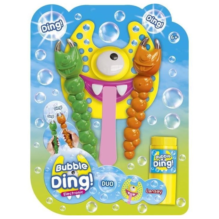 Jeu bulles de savon - LANSAY - 25640 - Bulles Party - Bubble Ding Duo Electronic